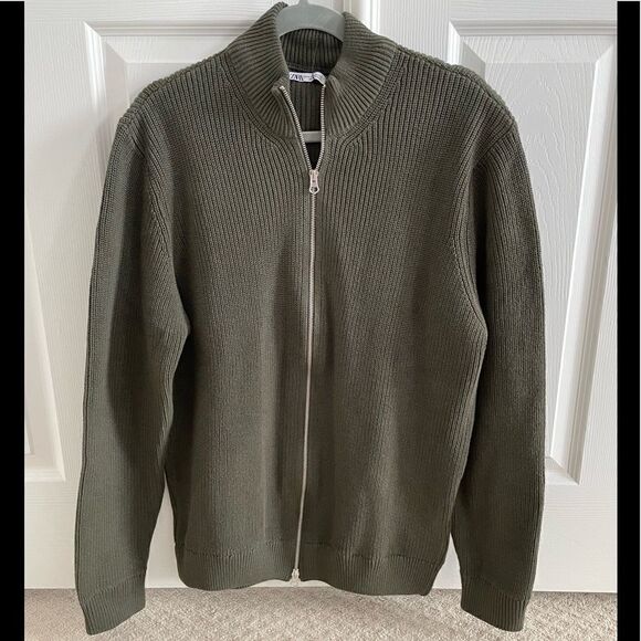 NWT Zara Mock Neck Cardigan - Picture 1 of 8